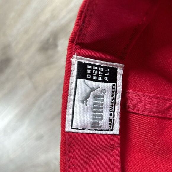 Vintage Puma Wisconsin Badgers Hat Snapback College Football Red Cap - Picture 4 of 9